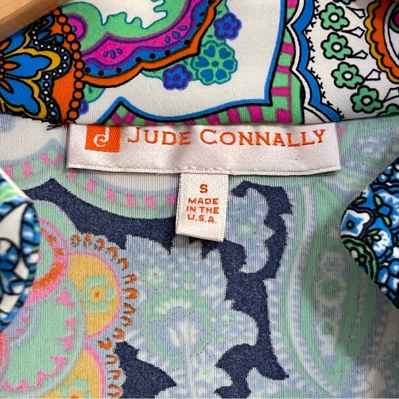 Jude Connally Ruthie Long Sleeve Split Neck Floral Paisley Tunic Top Small - Picture 6 of 11